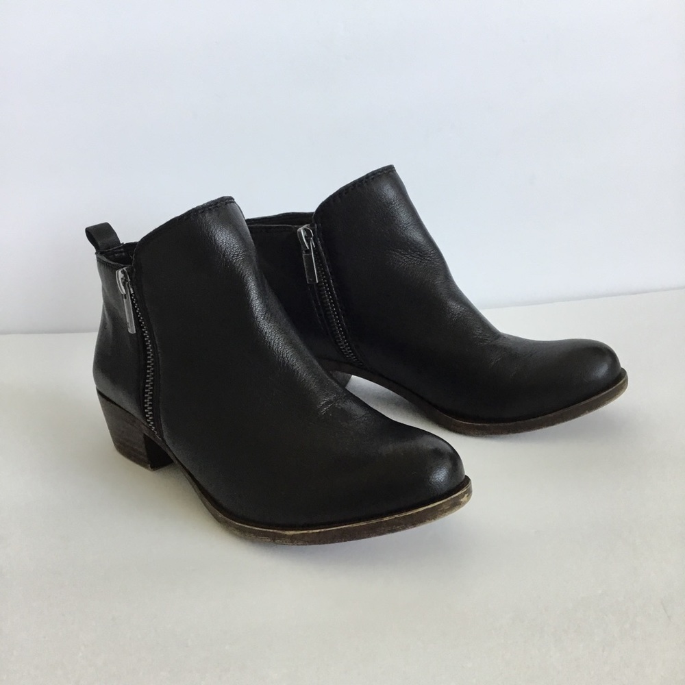 Lucky Brand Size 6 “Basel” Booties Leather Black Witchy Boho